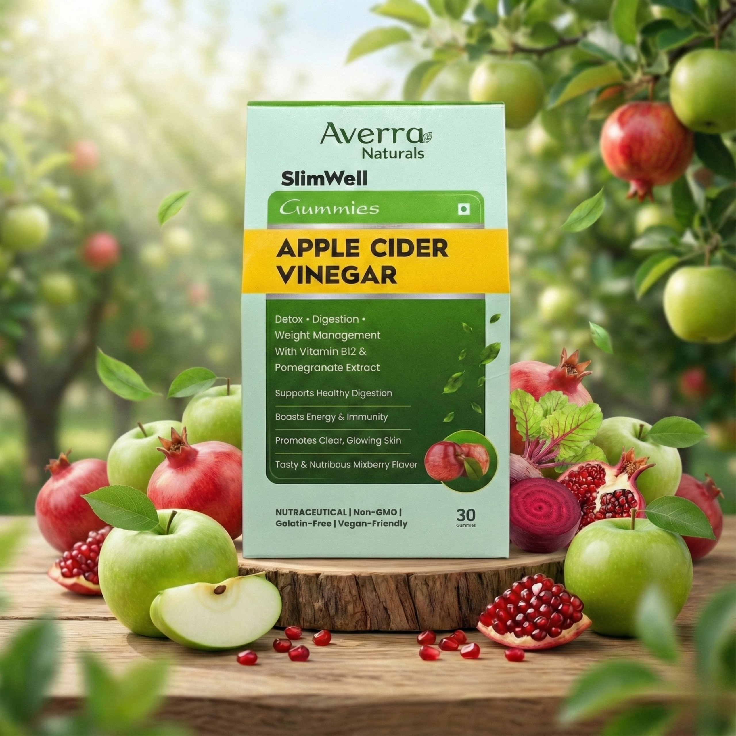 SlimWell Apple Cider Vinegar Gummies– Detox, Digestion & Weight Management.